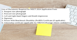 Documents Required for Neet 2024 Application Form